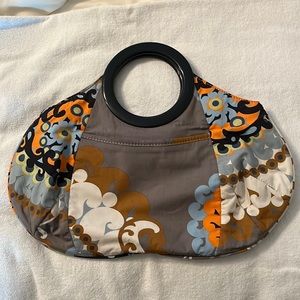 NWOT J. Crew Vintage Floral Fabric O-Ring Handle Handbag Clutch Purse